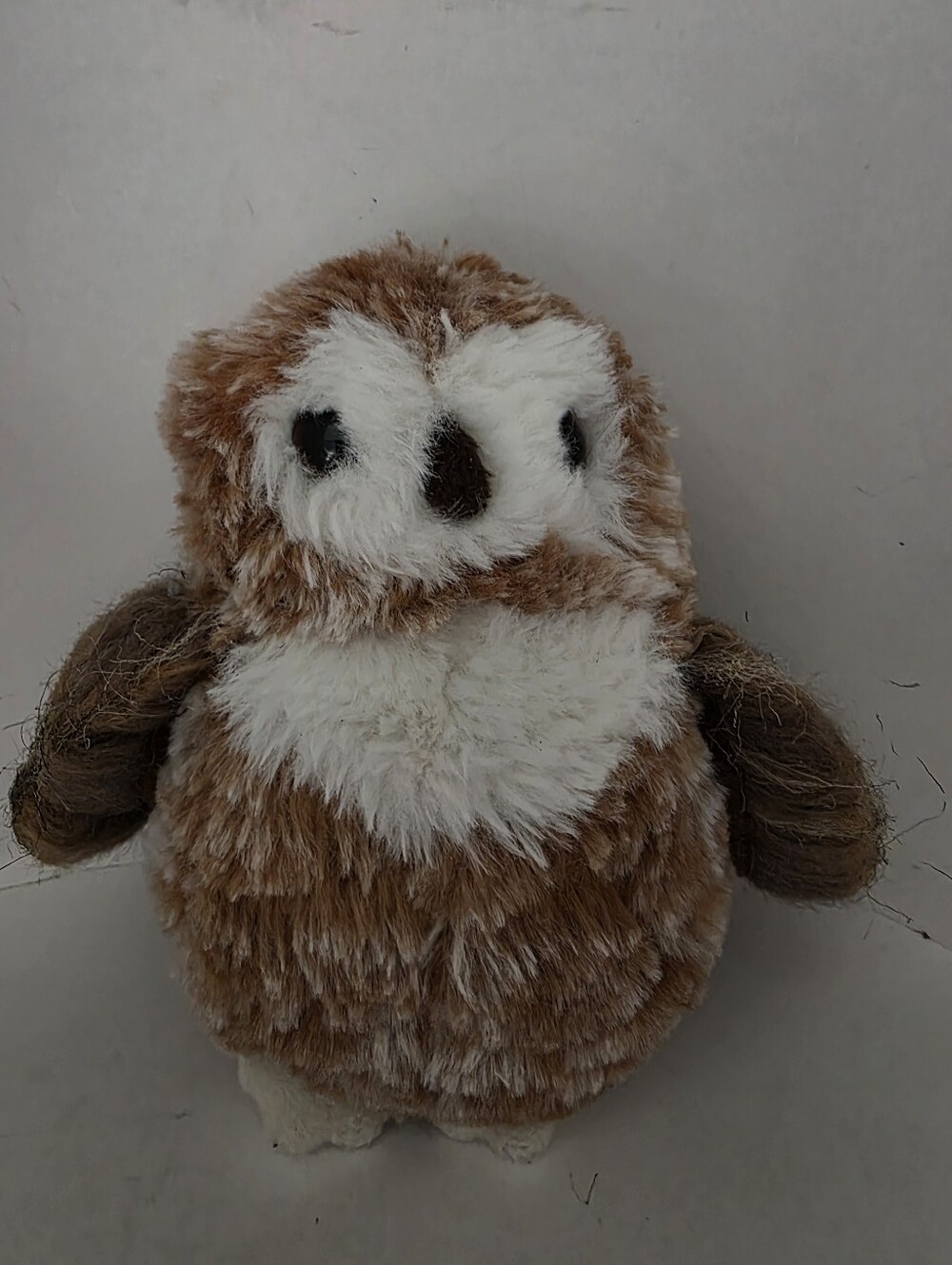 Douglas Cuddle Toys plush owl with furry wings approximately 6 inches tall